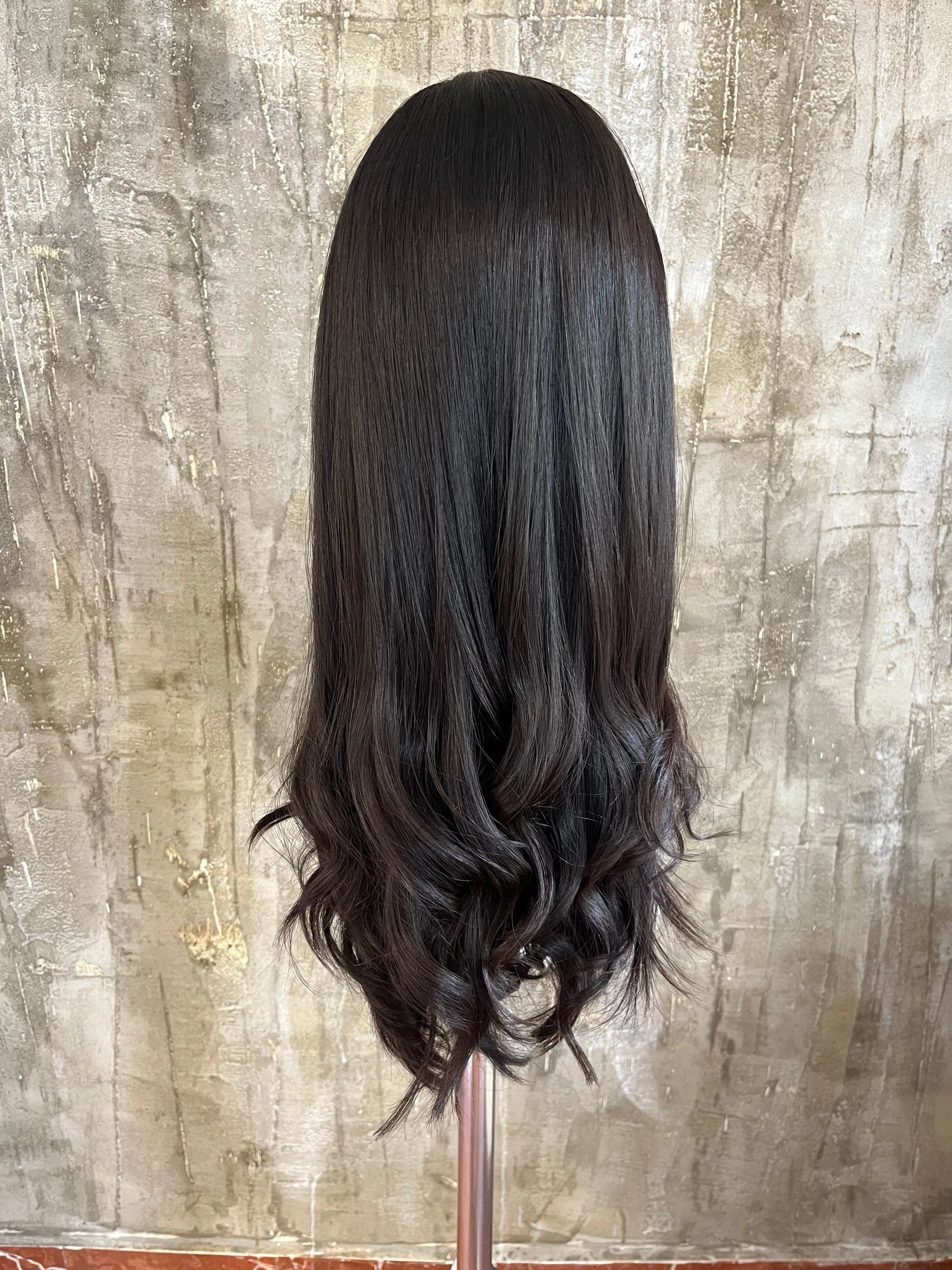 100% EUROPEAN VIRGIN HUMAN HAIR 23" DARKER BROWN