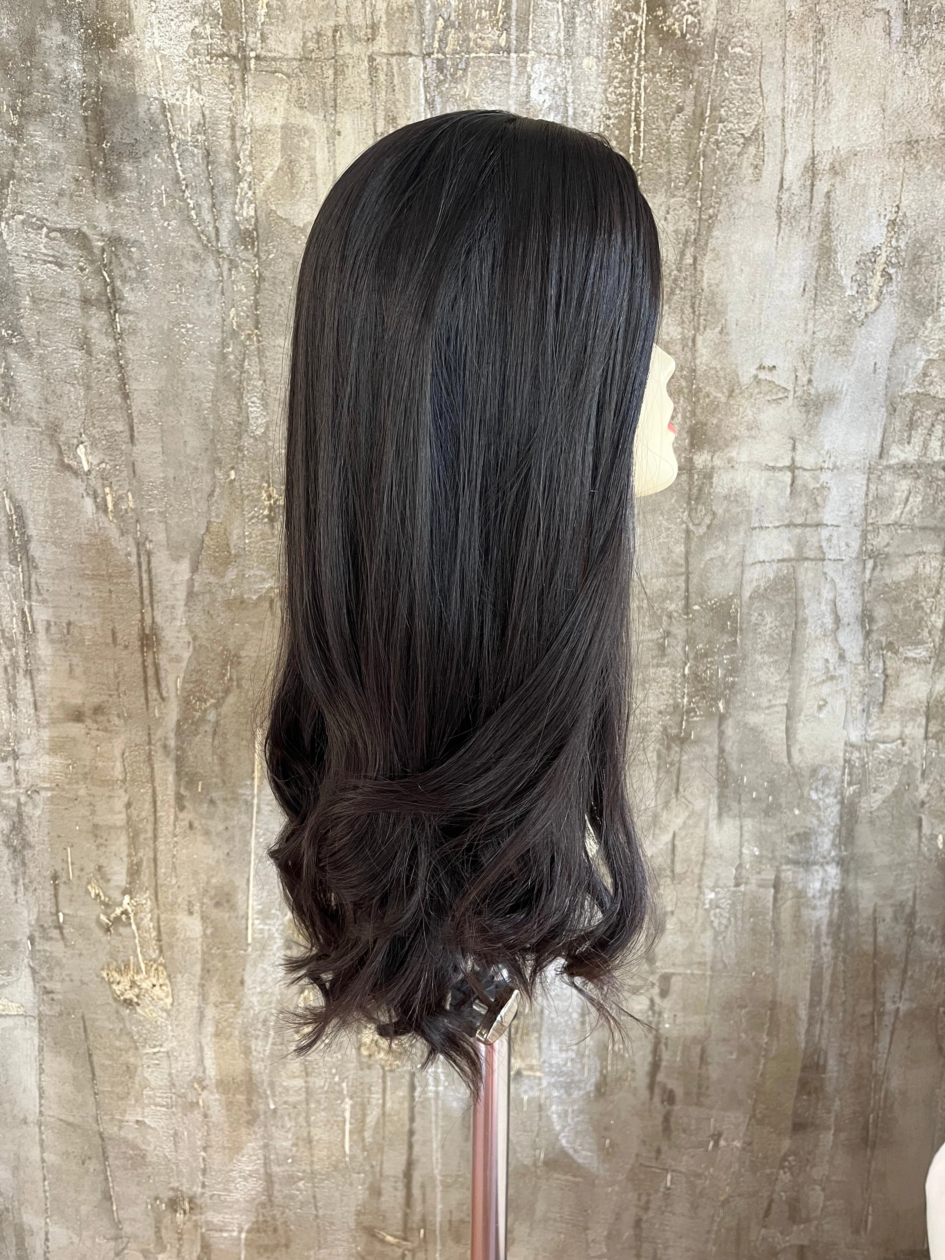 100% EUROPEAN VIRGIN HUMAN HAIR 23" DARKER BROWN