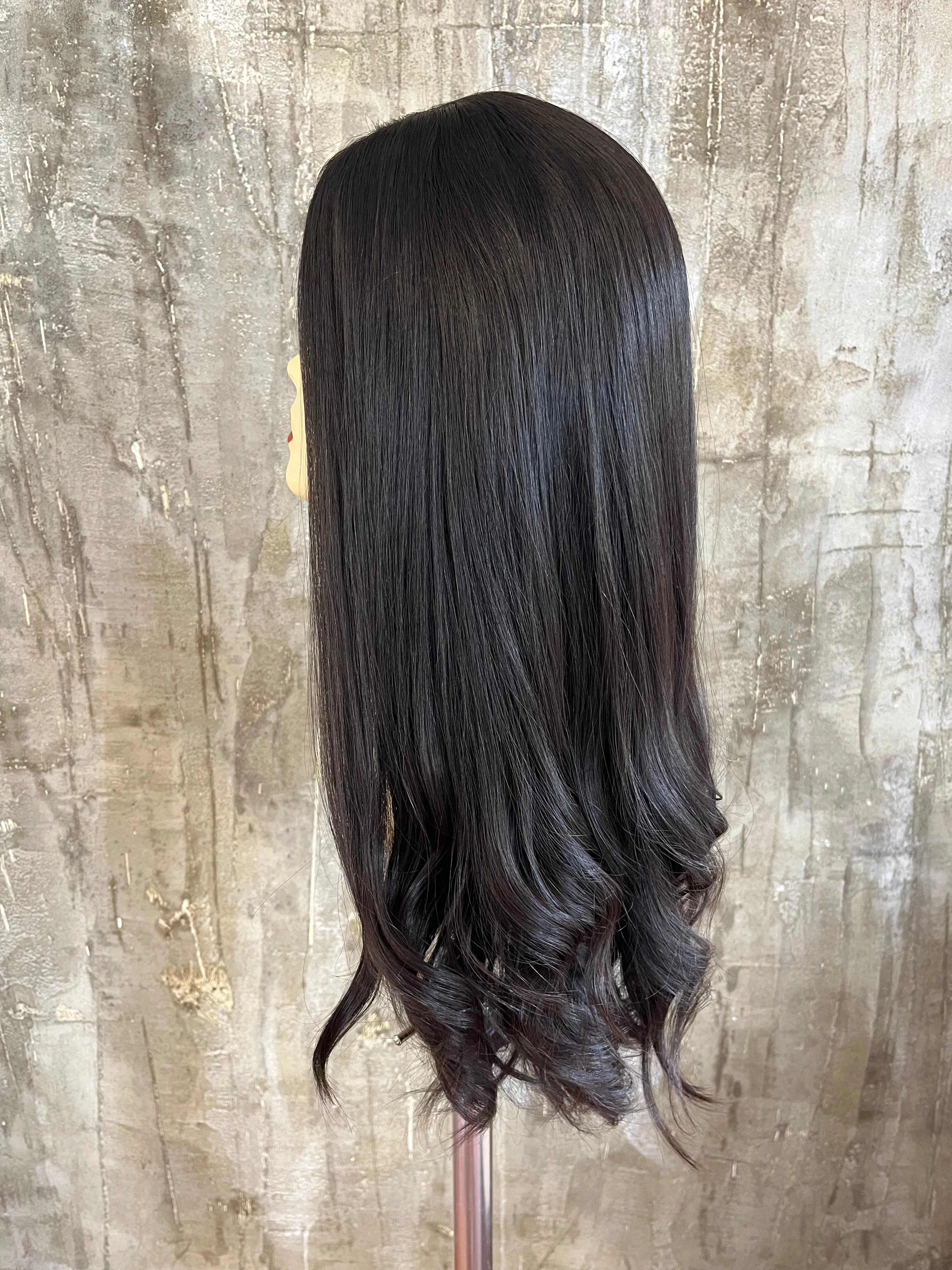 100% EUROPEAN VIRGIN HUMAN HAIR 23" DARKER BROWN