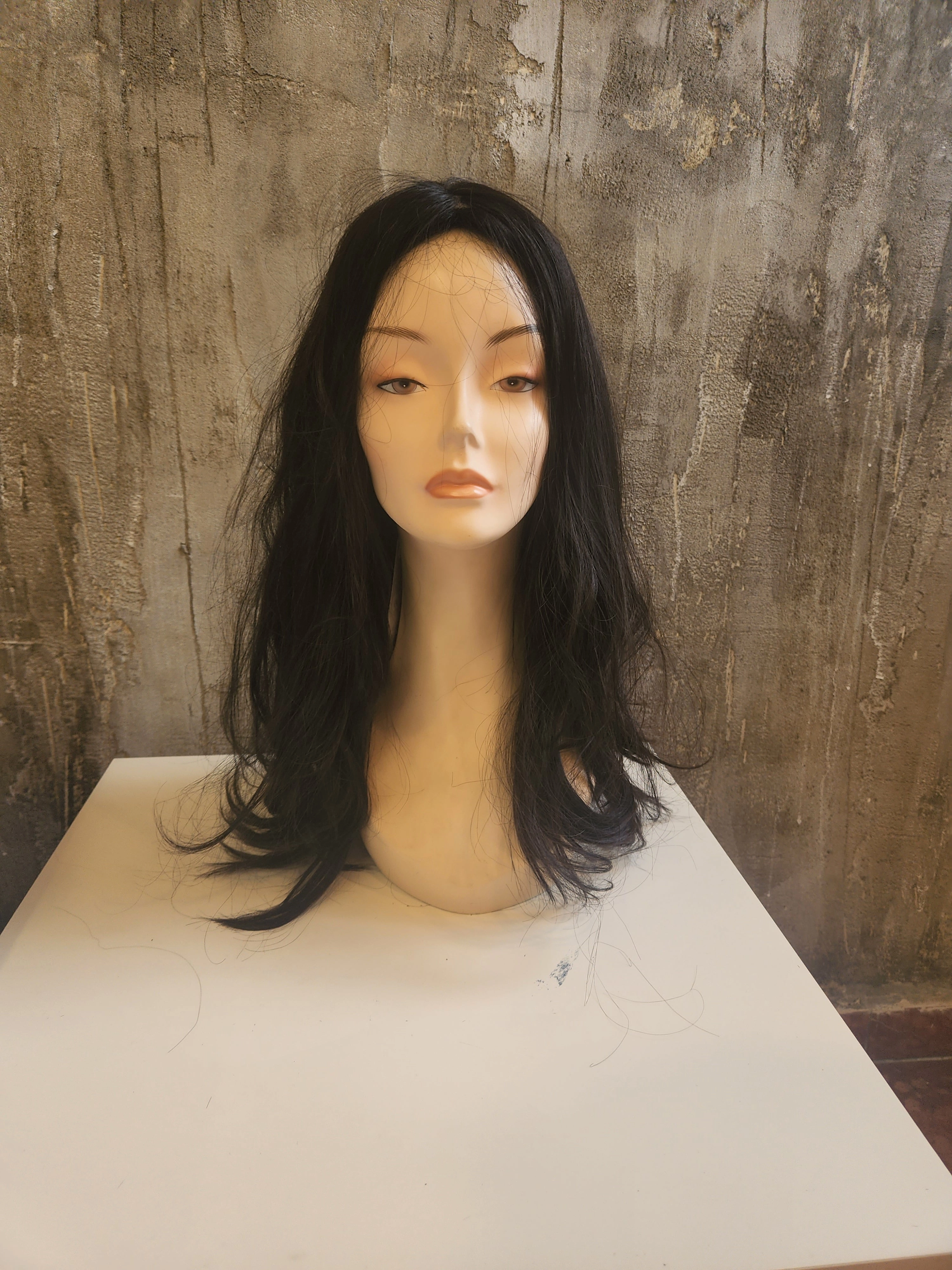 100% NATURAL VIRGIN EUROPEAN HUMAN HAIR TOPPER 23" DARK BROWN