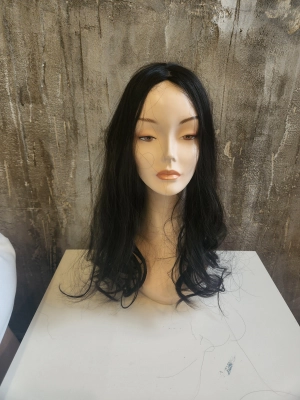 100% NATURAL VIRGIN EUROPEAN HUMAN HAIR TOPPER 23" DARK BROWN