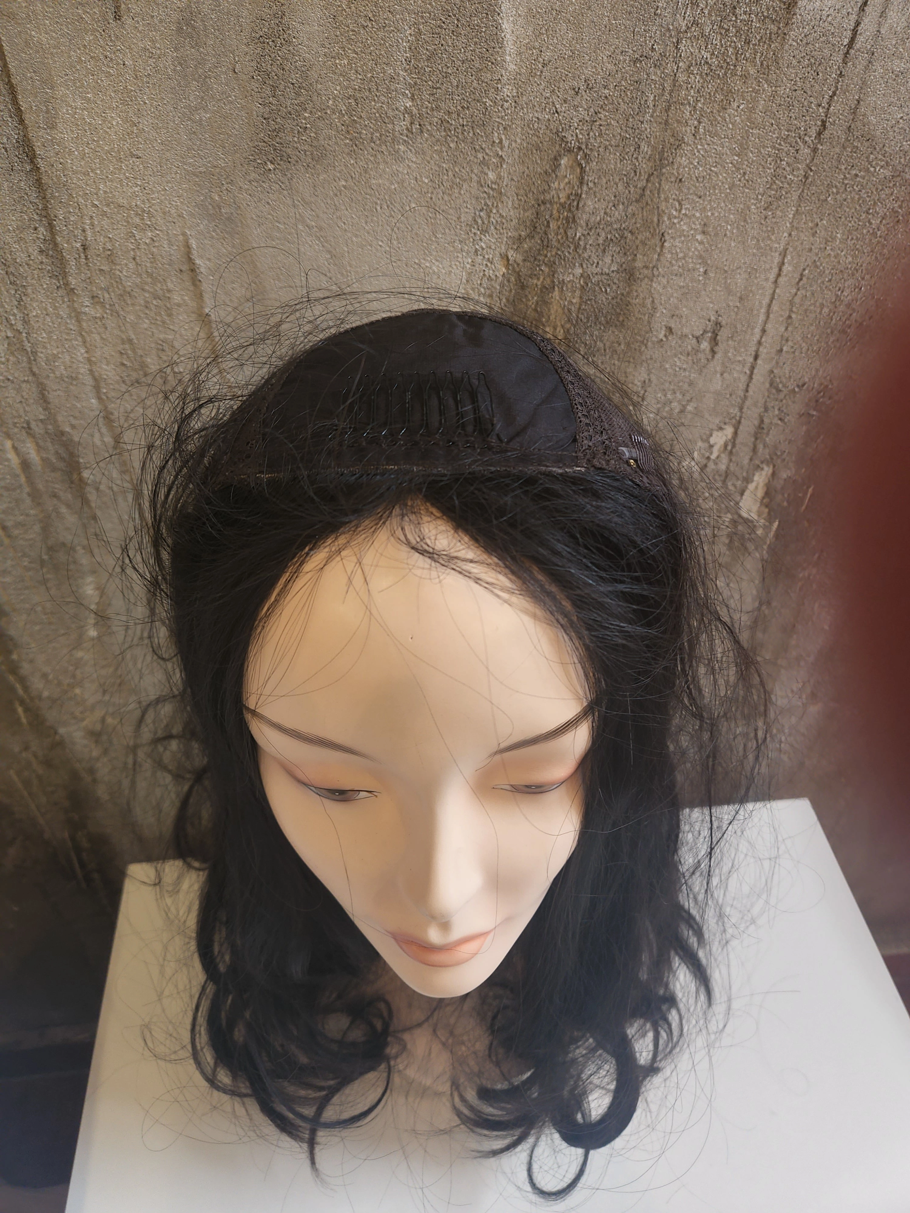 100% NATURAL VIRGIN EUROPEAN HUMAN HAIR TOPPER 23" DARK BROWN