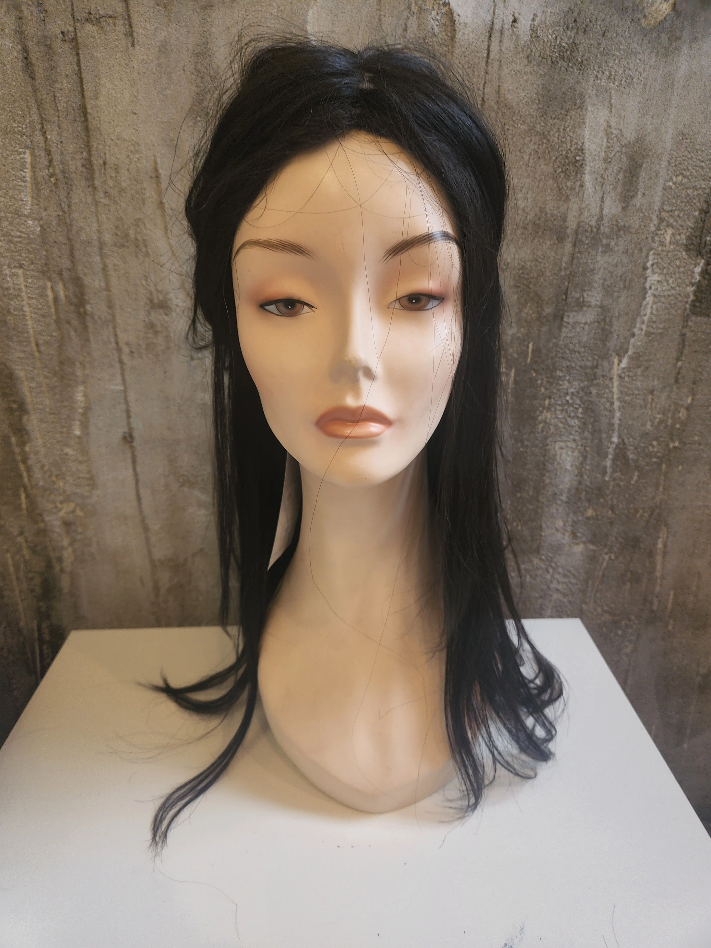 100% NATURAL VIRGIN EUROPEAN HUMAN HAIR TOPPER 23" DARK BROWN