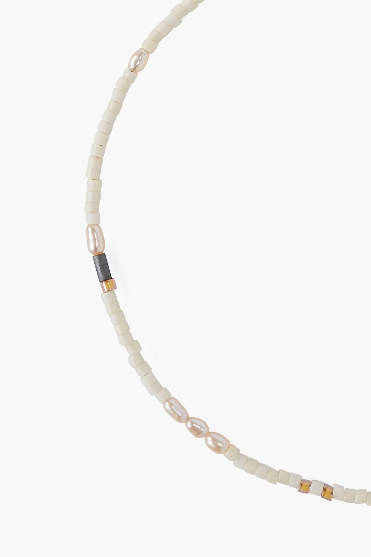 18K Anklet With Pearls In Natural Mix