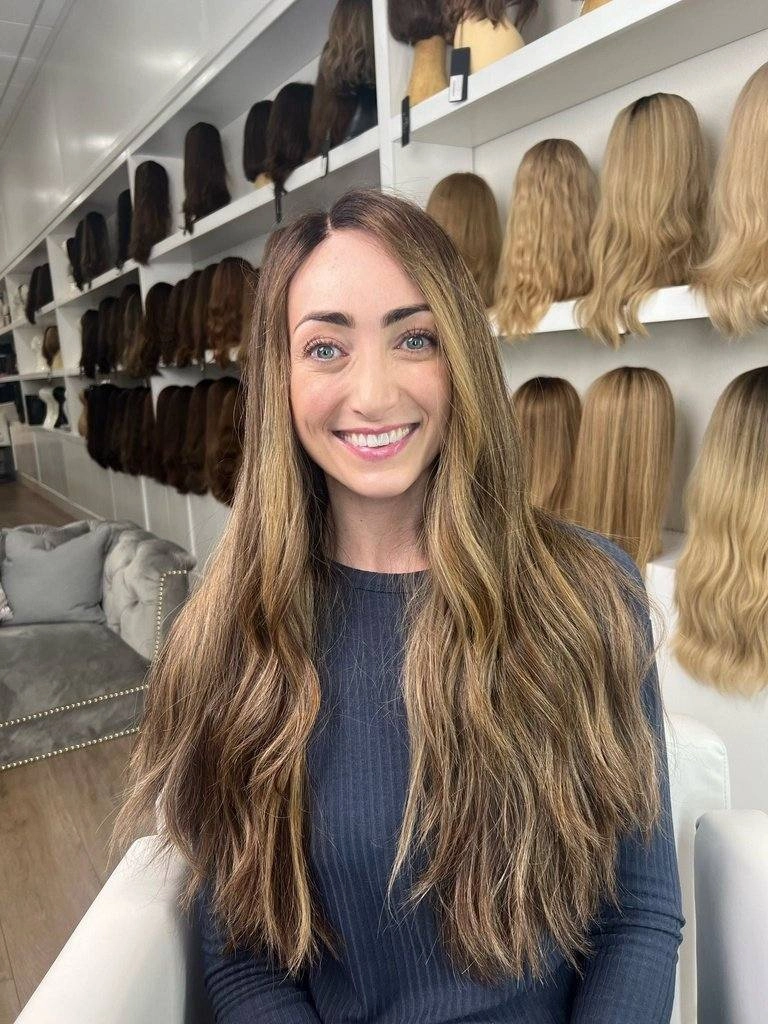 26" Divine Luxe Lace Top Wig #5 Dark Brown With Balayage Color