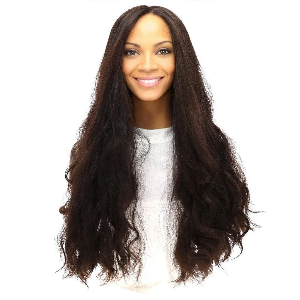 26" Secret Lace Top Wig #2 Neutral Dark Brown Wavy