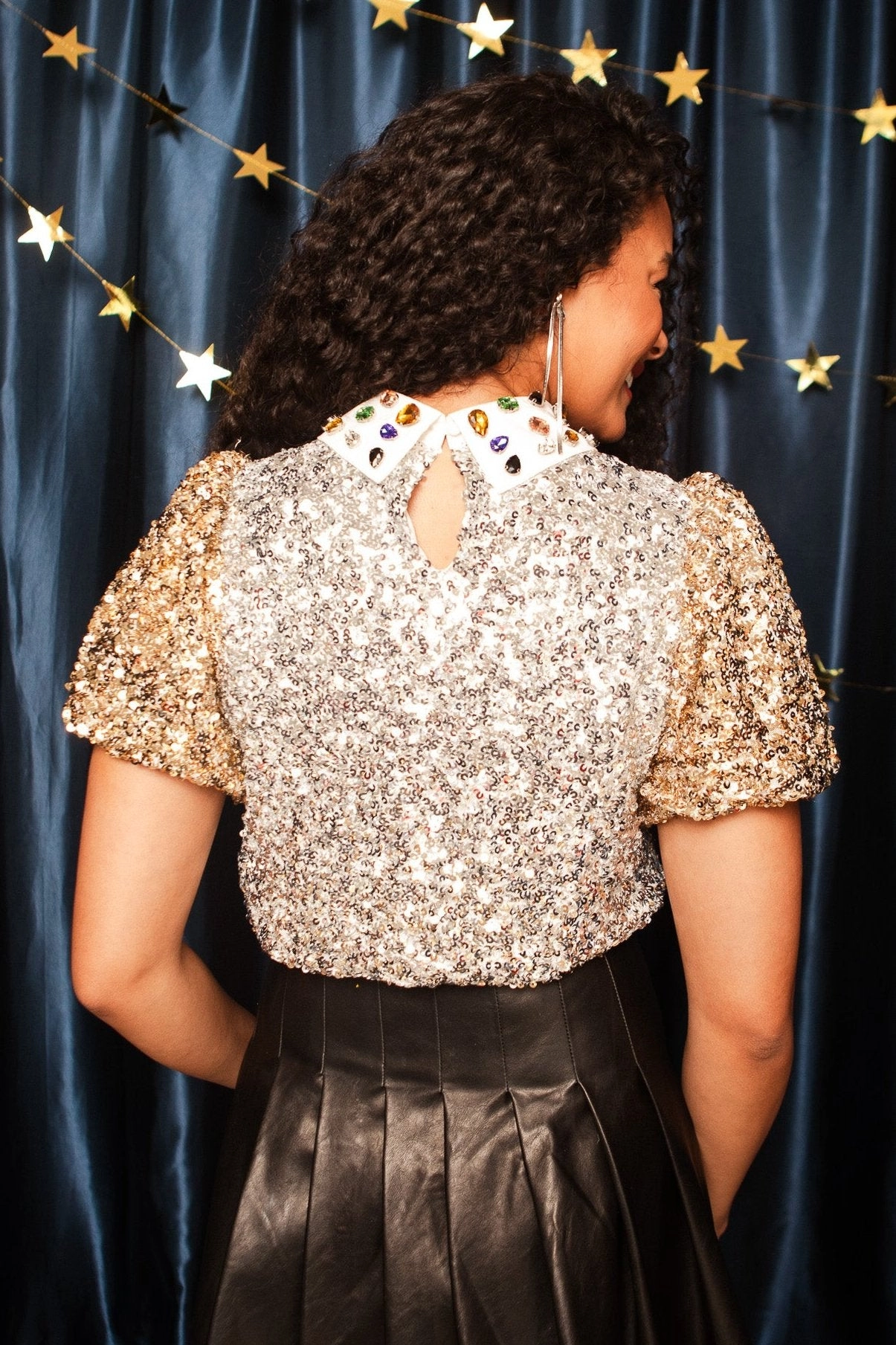 Bedazzle Top in Metallic Sequin - FINAL SALE