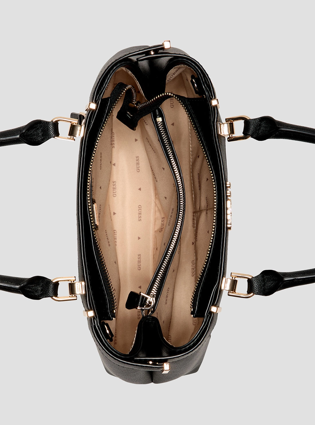 Black Anadela Compartment Satchel