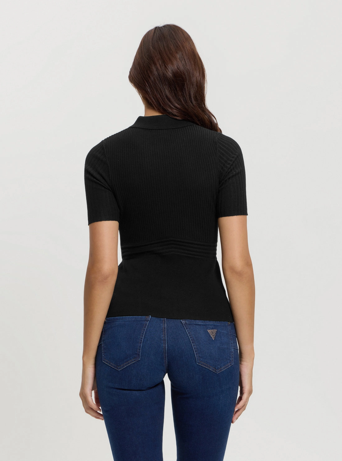 Black Floral Cut-Out Knit Top