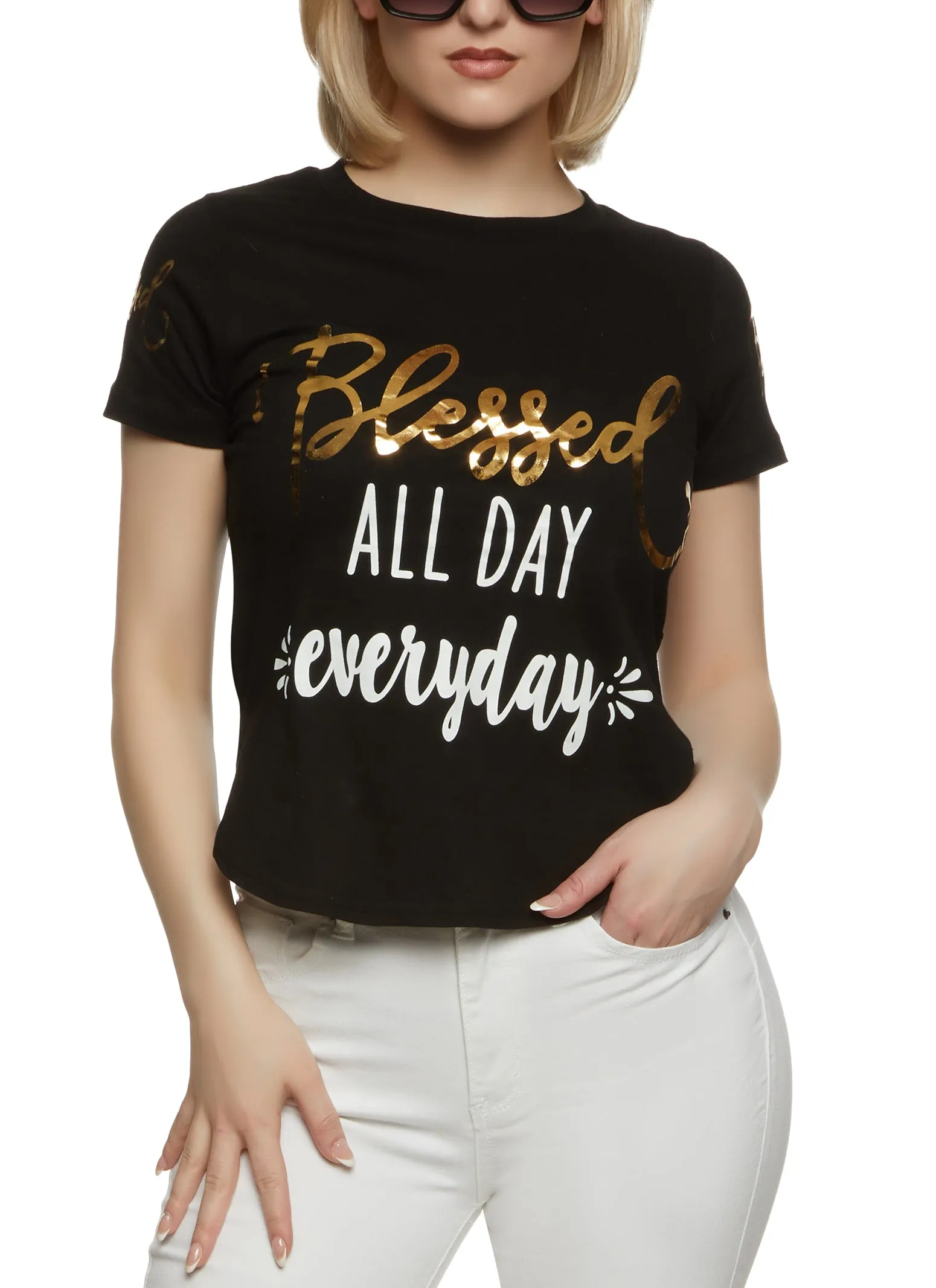 Blessed All Day Everyday Foil Graphic Tee