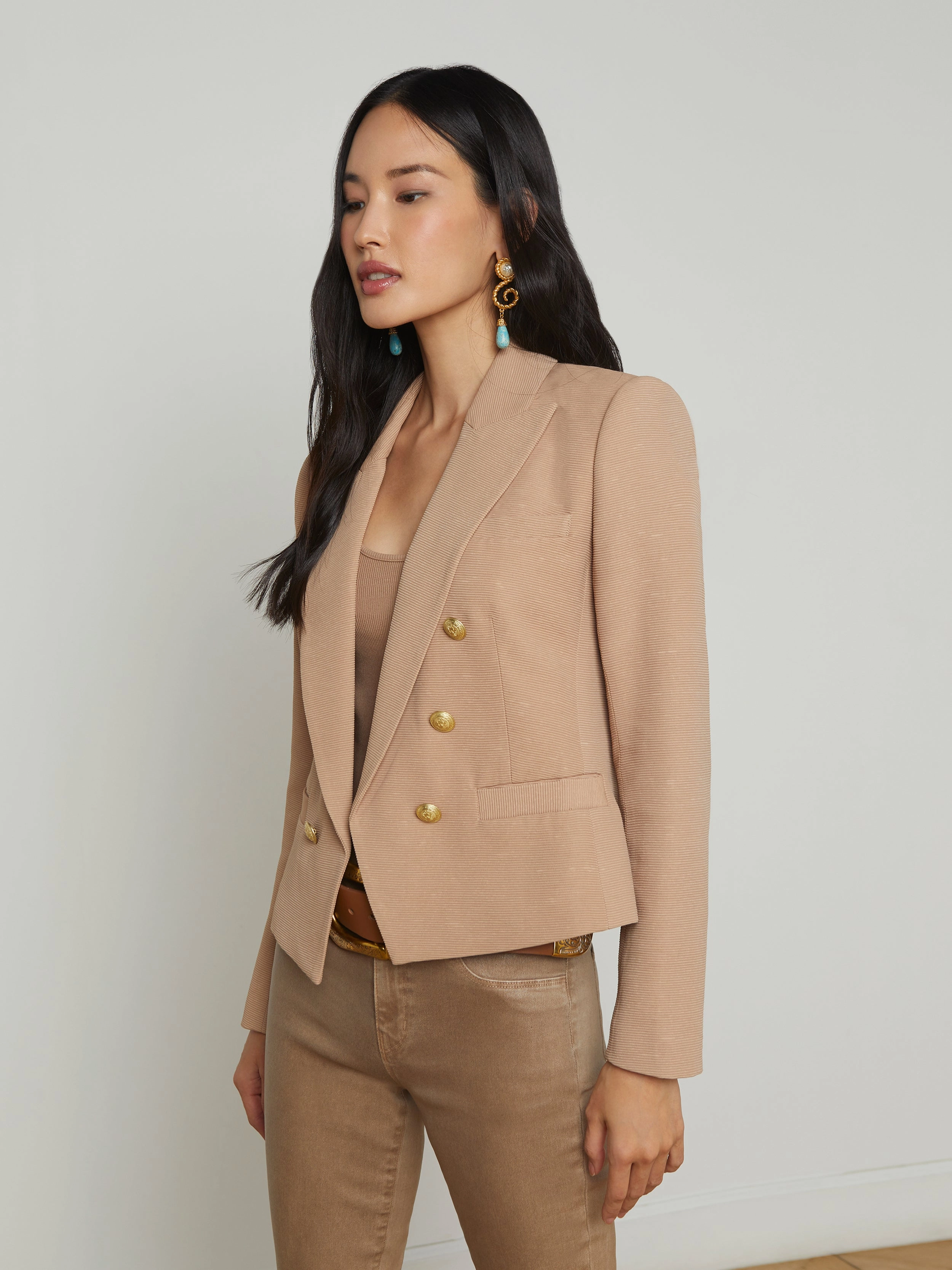 Brooke Open-Front Blazer