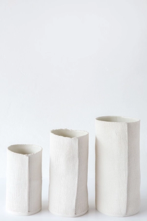 Burlap Cylinder Vase