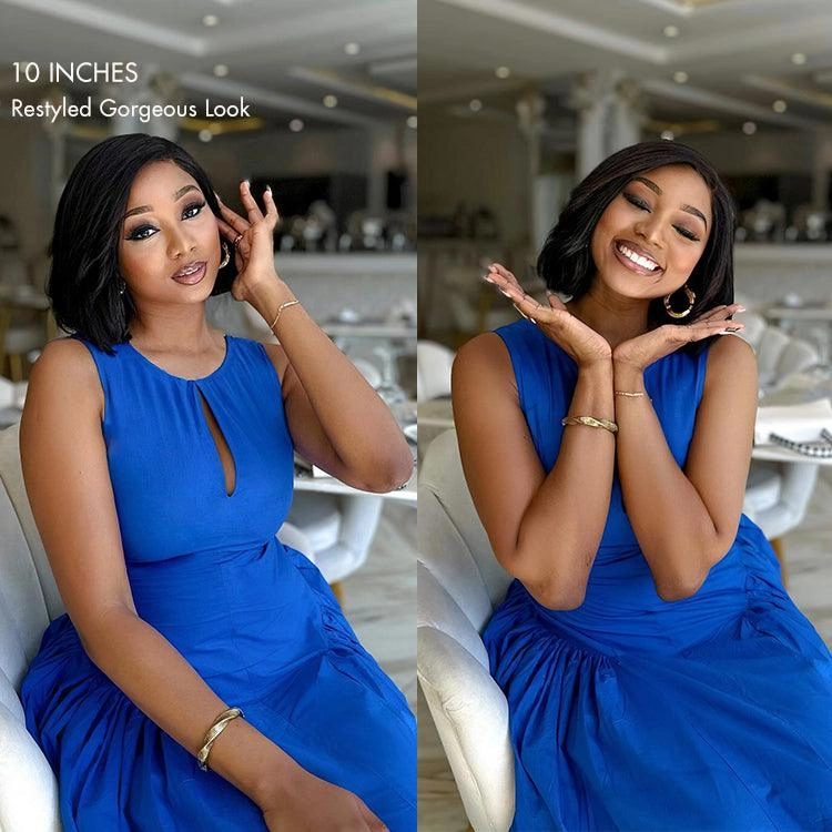 Exclusive Sale | Layered Cut Yaki Straight Left C Part Glueless Minimalist HD Lace Bob Wig Ready to Go