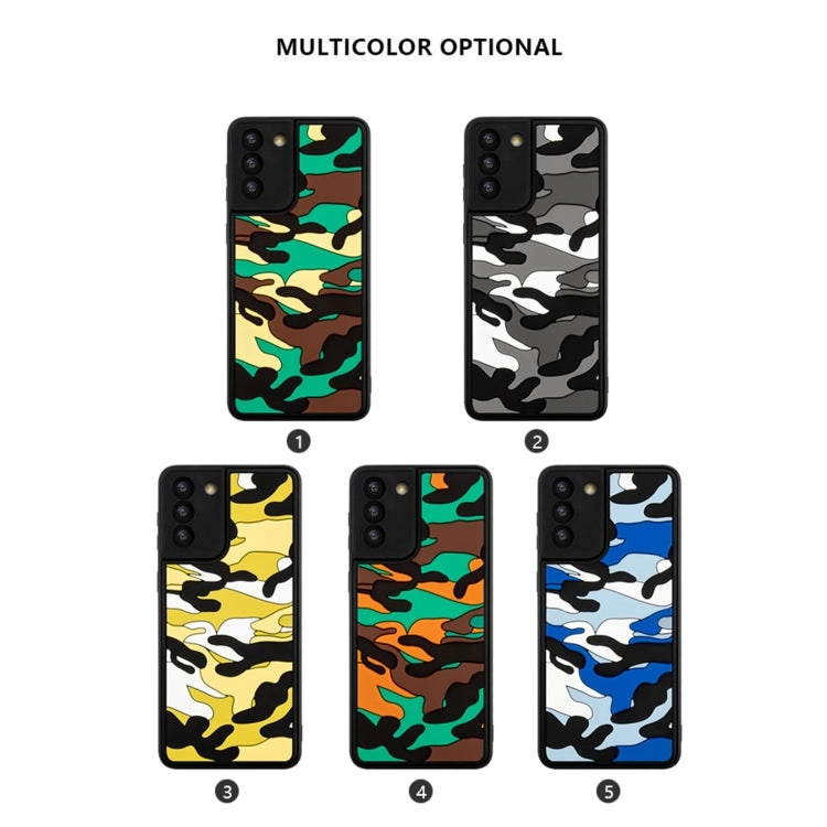 For Samsung Galaxy S21  5G Camouflage Clouds Embossed Skin Feel Silicone Shockproof