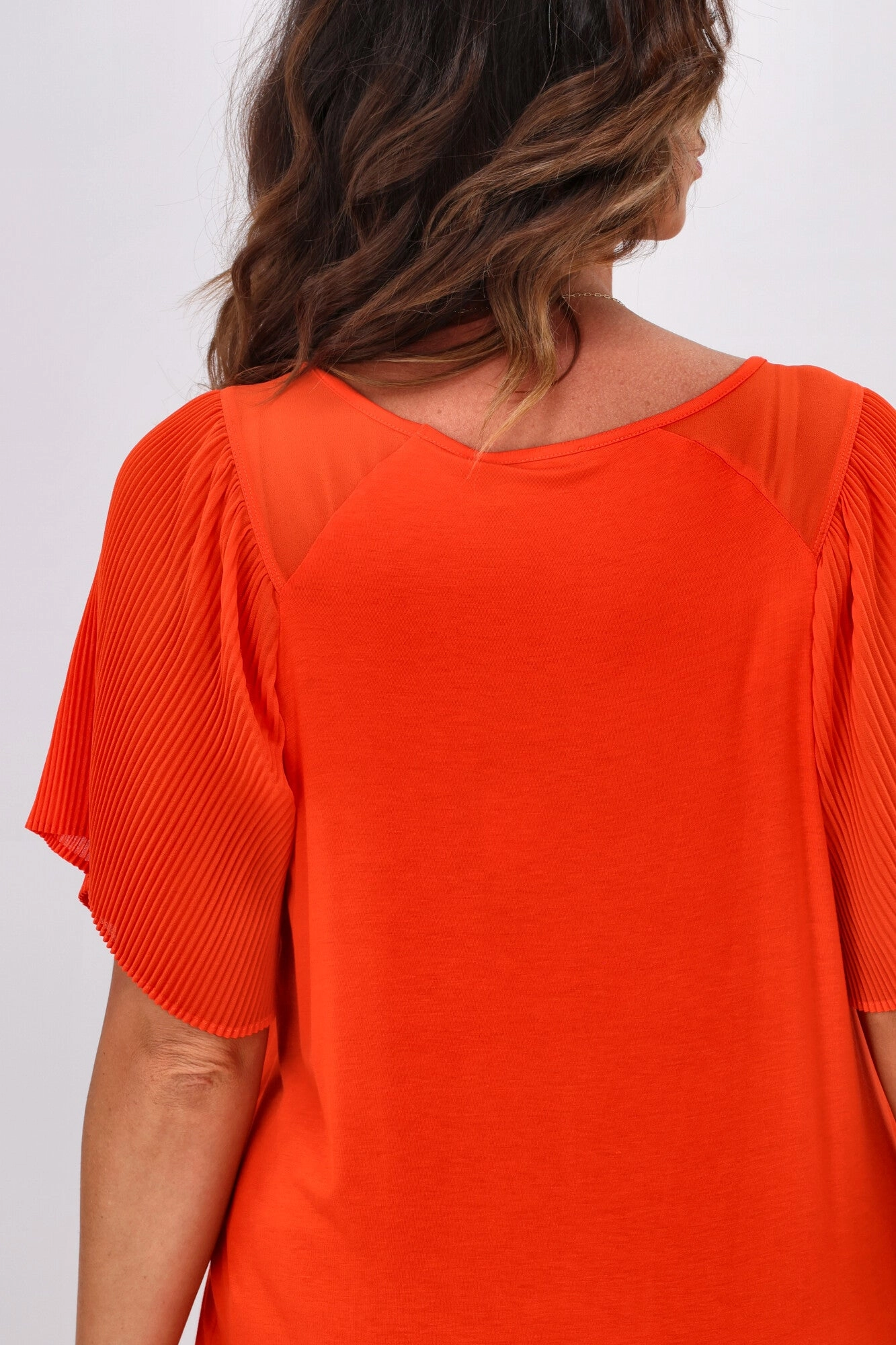 Gloss by Shine On Selina Pleated Raglan Top Coral