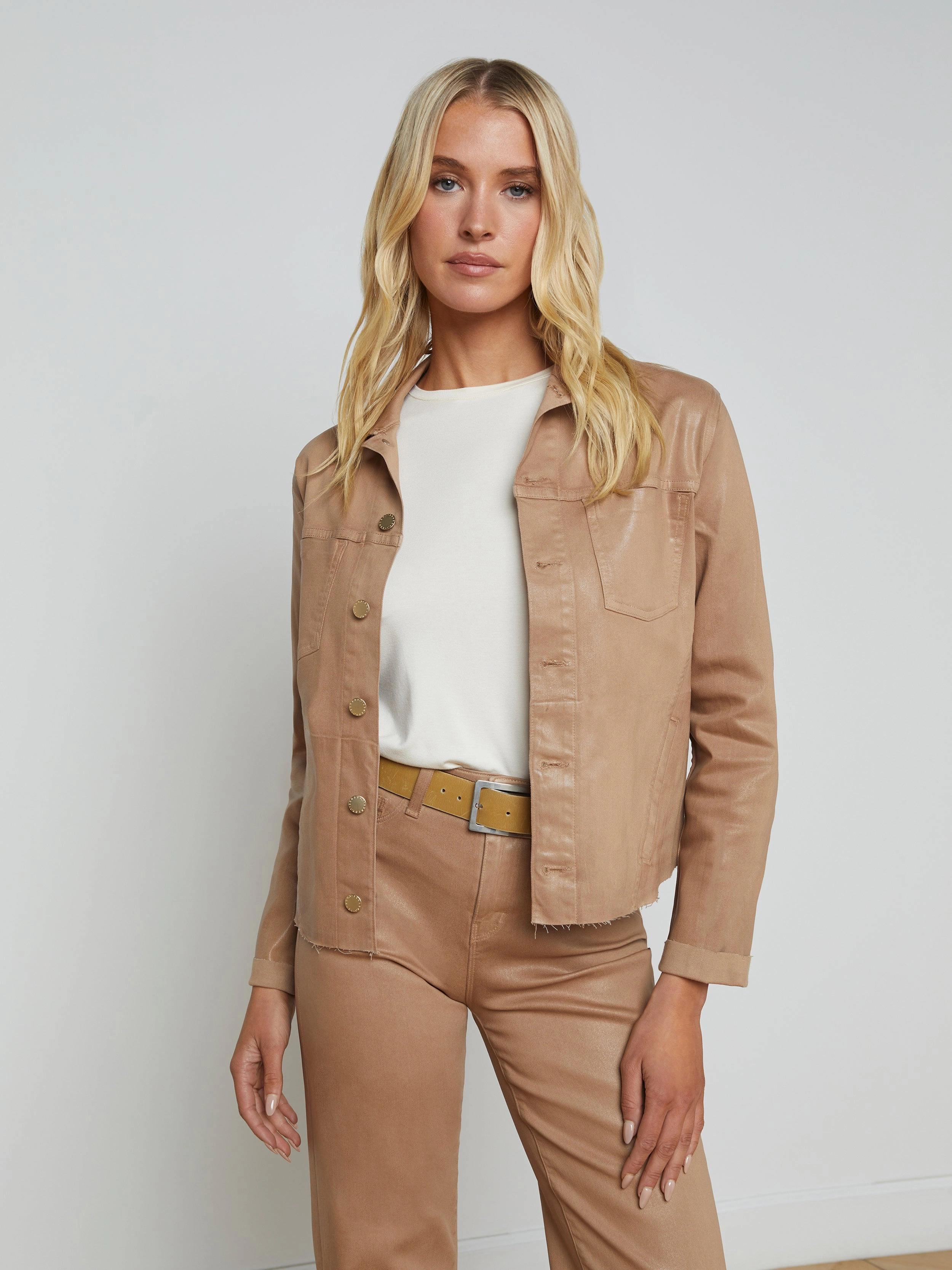 Janelle Coated Denim Jacket