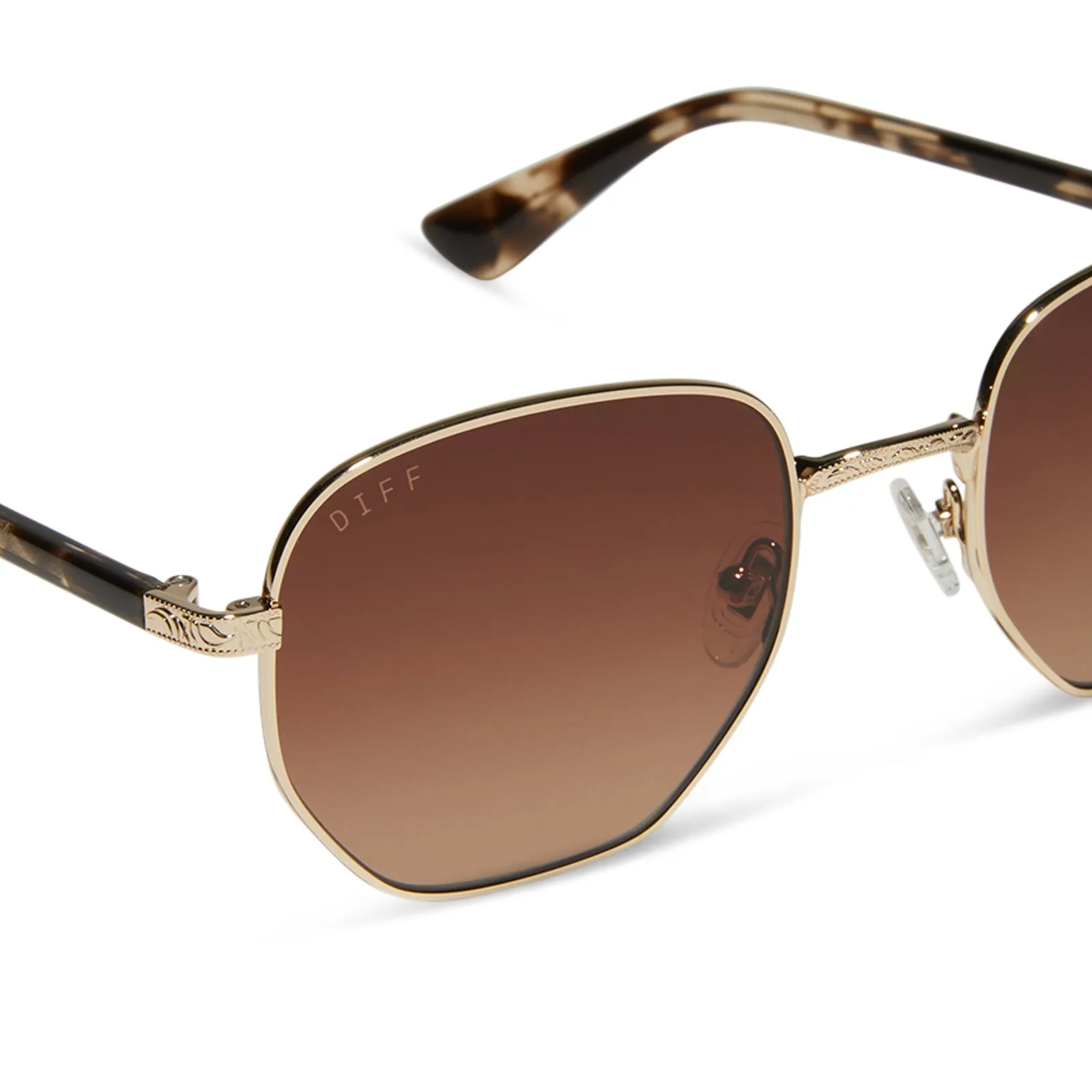 JESSIE JAMES DECKER - JJD   GOLD   BROWN GRADIENT SUNGLASSES