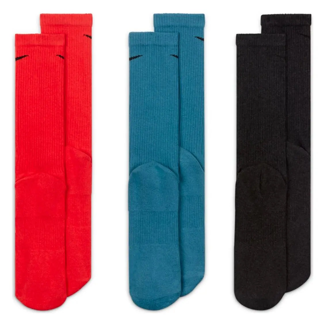 Nike Everyday Cushioned Socks - Red / Blue / Grey