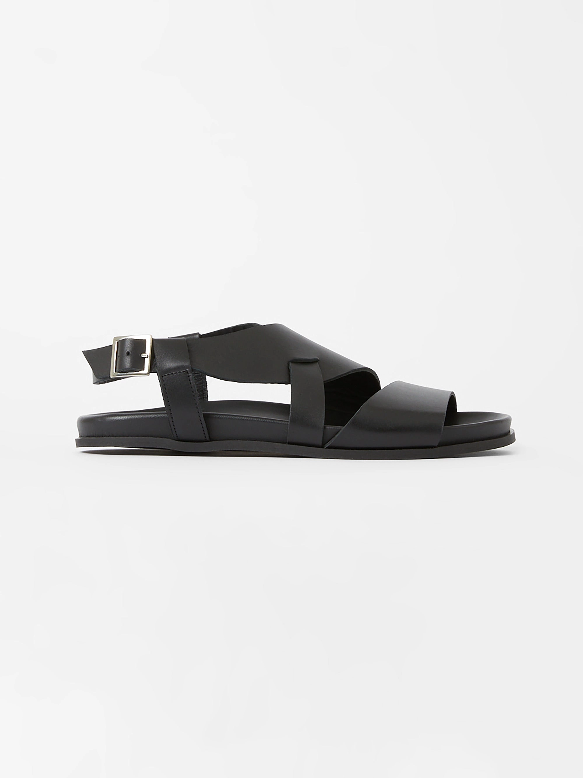 S W x Branca Asymmetric Footbed Sandals