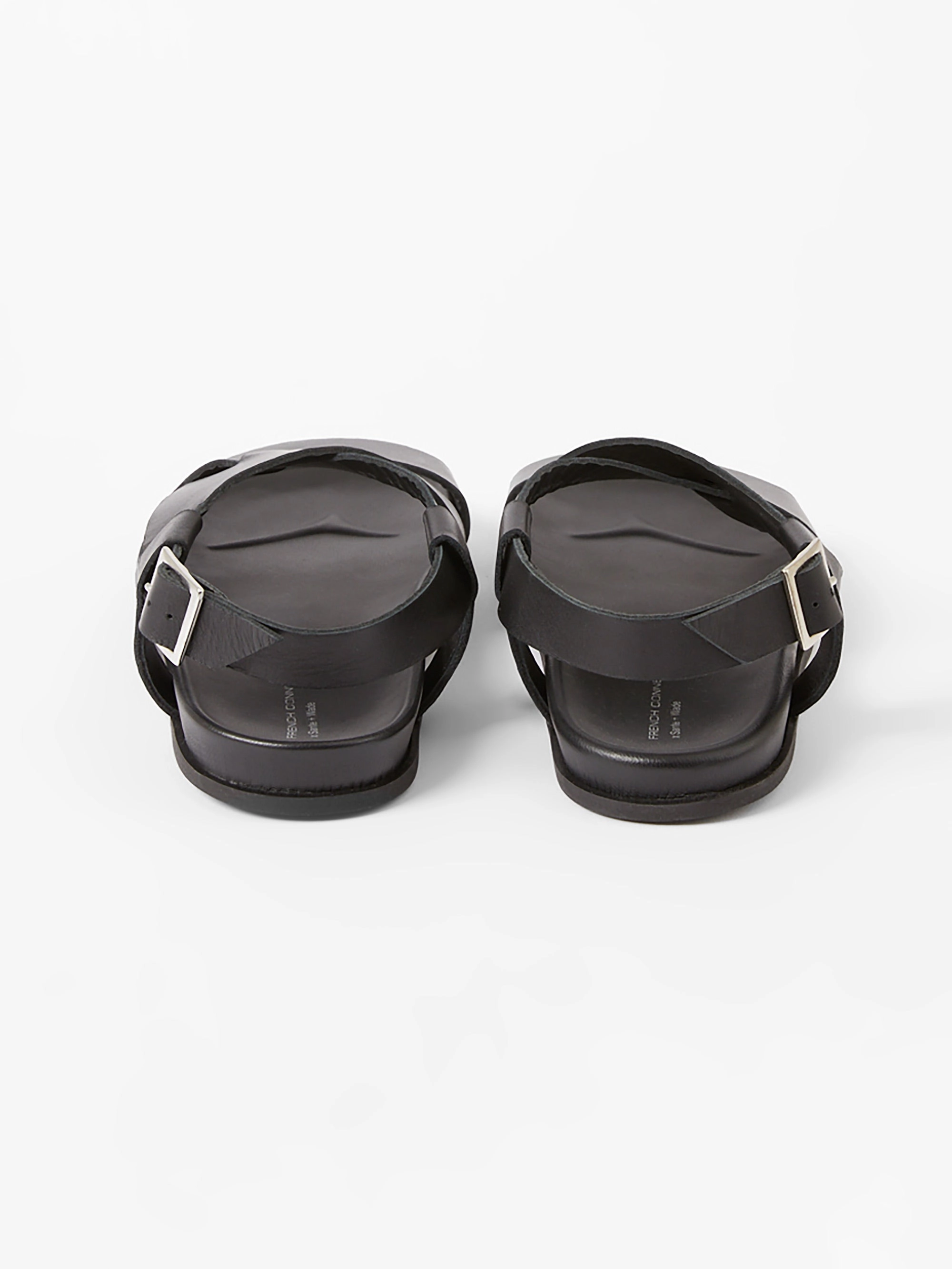 S W x Branca Asymmetric Footbed Sandals