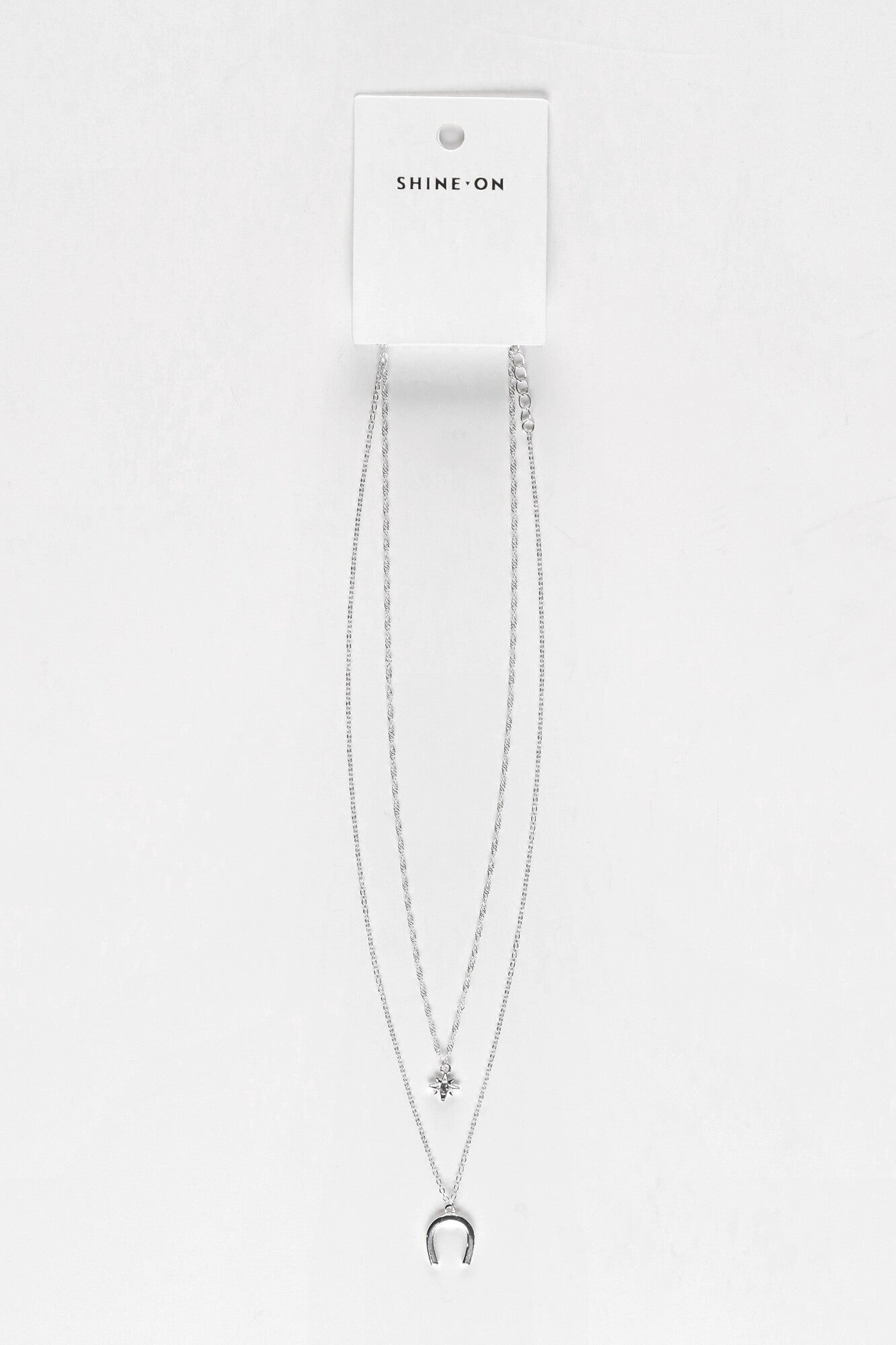 Shine On Label Lucky Necklace Set Silver