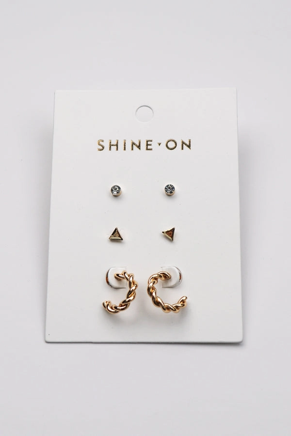 Shine On Label Milan Collection Earrings Gold