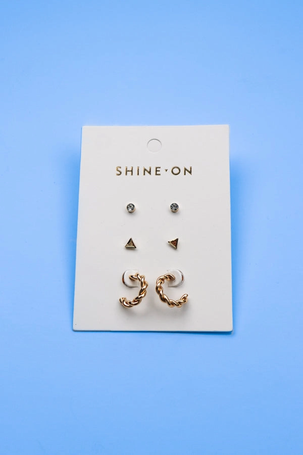 Shine On Label Milan Collection Earrings Gold