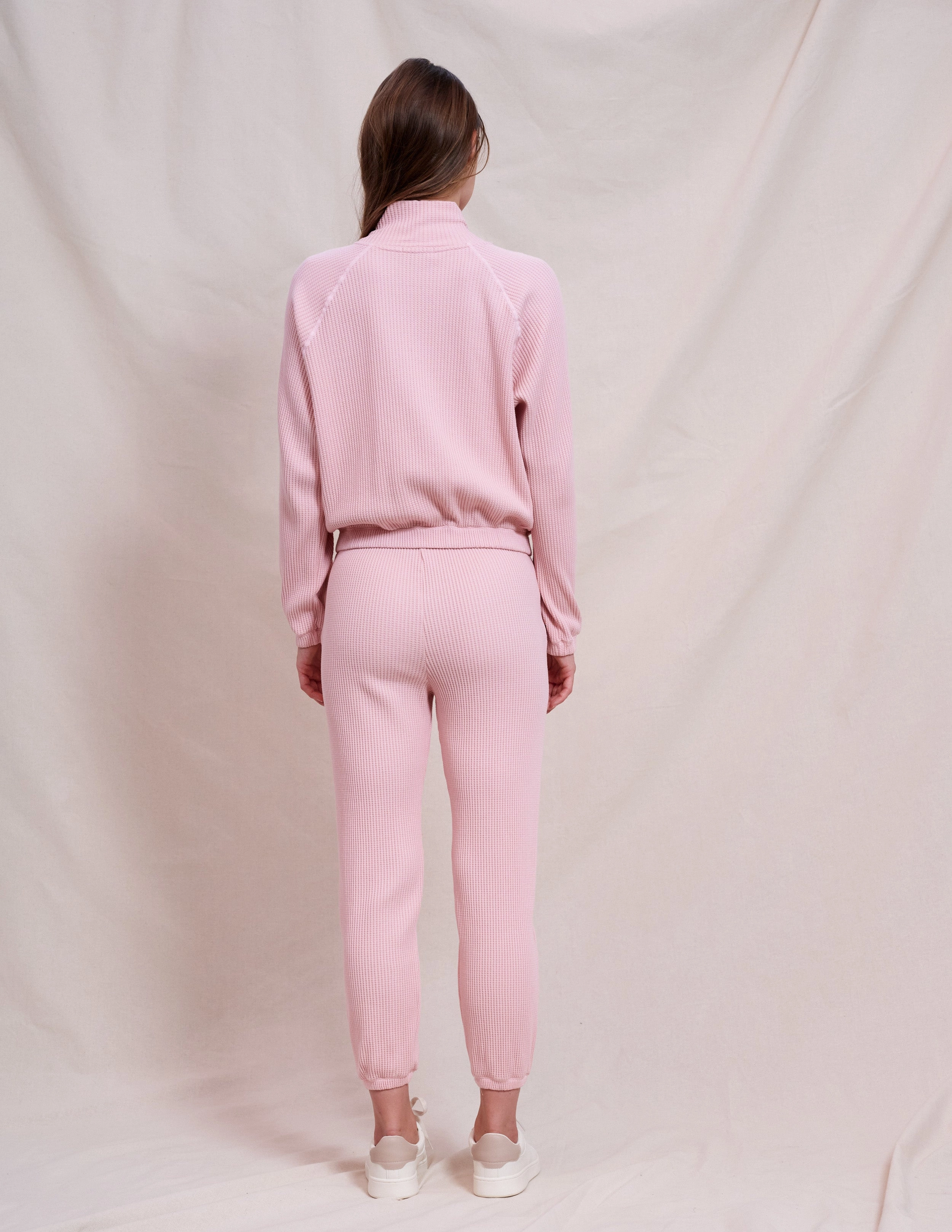 Sundry Cropped Zip Up Jacket in Iconic Pink