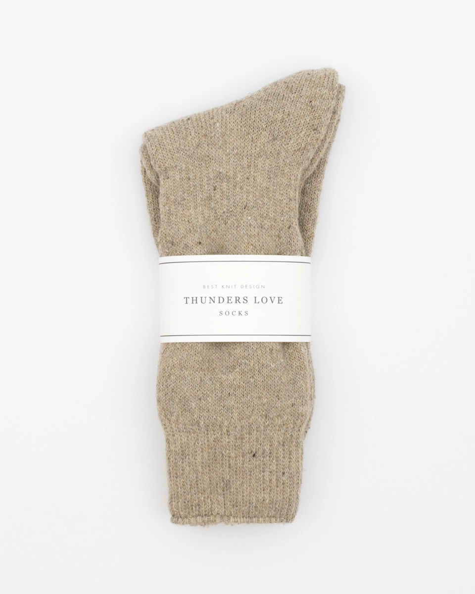Thunders Love Outdoor Collection Recycled Wool Socks - Sand