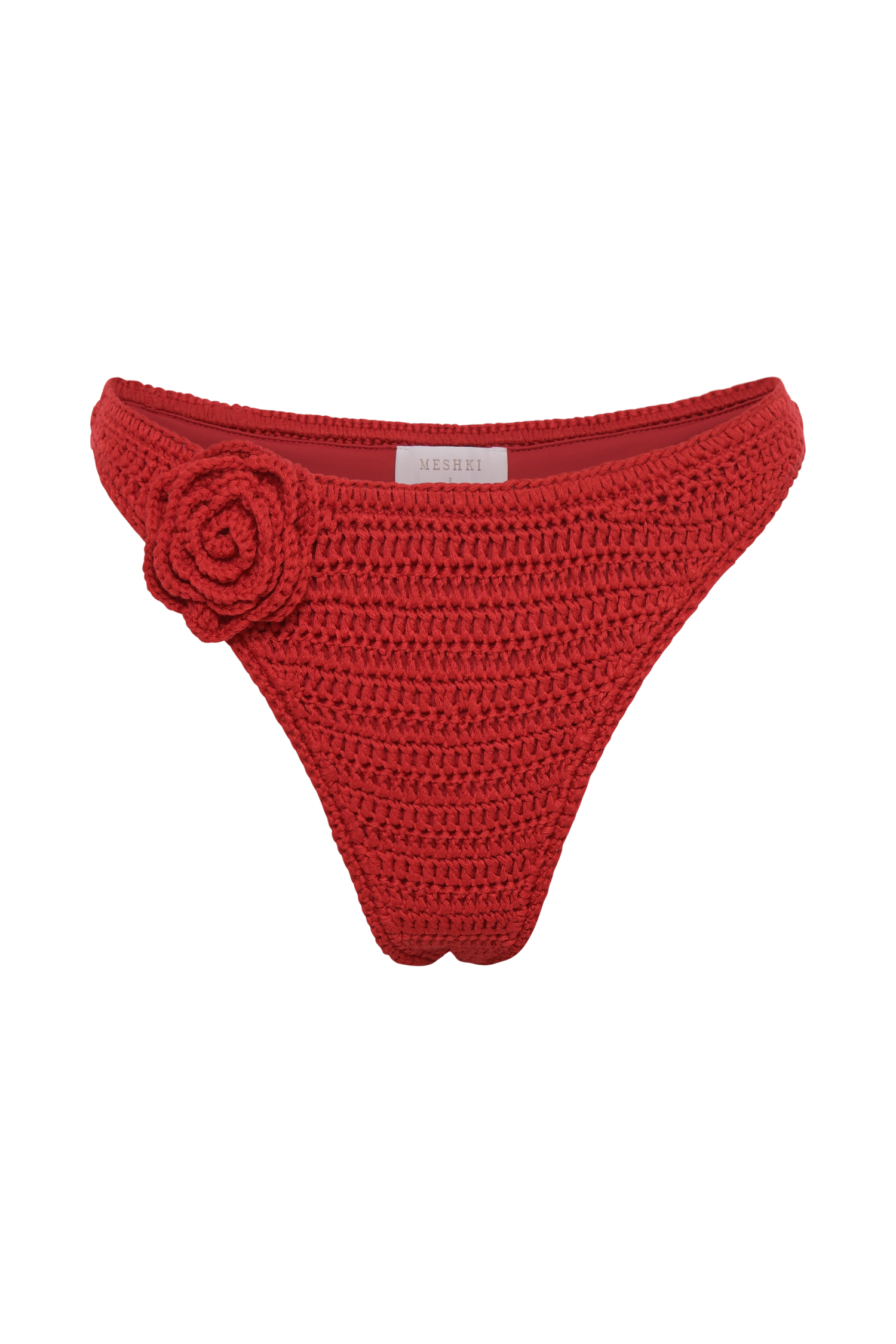 Valencia Rose Crochet Bikini Bottom - Red