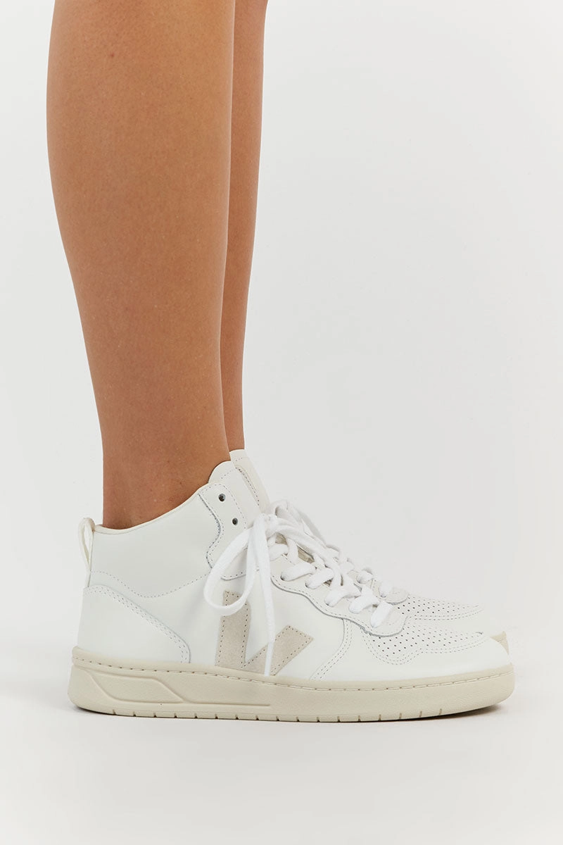 VEJA V-15 LEATHER WHITE NATURAL