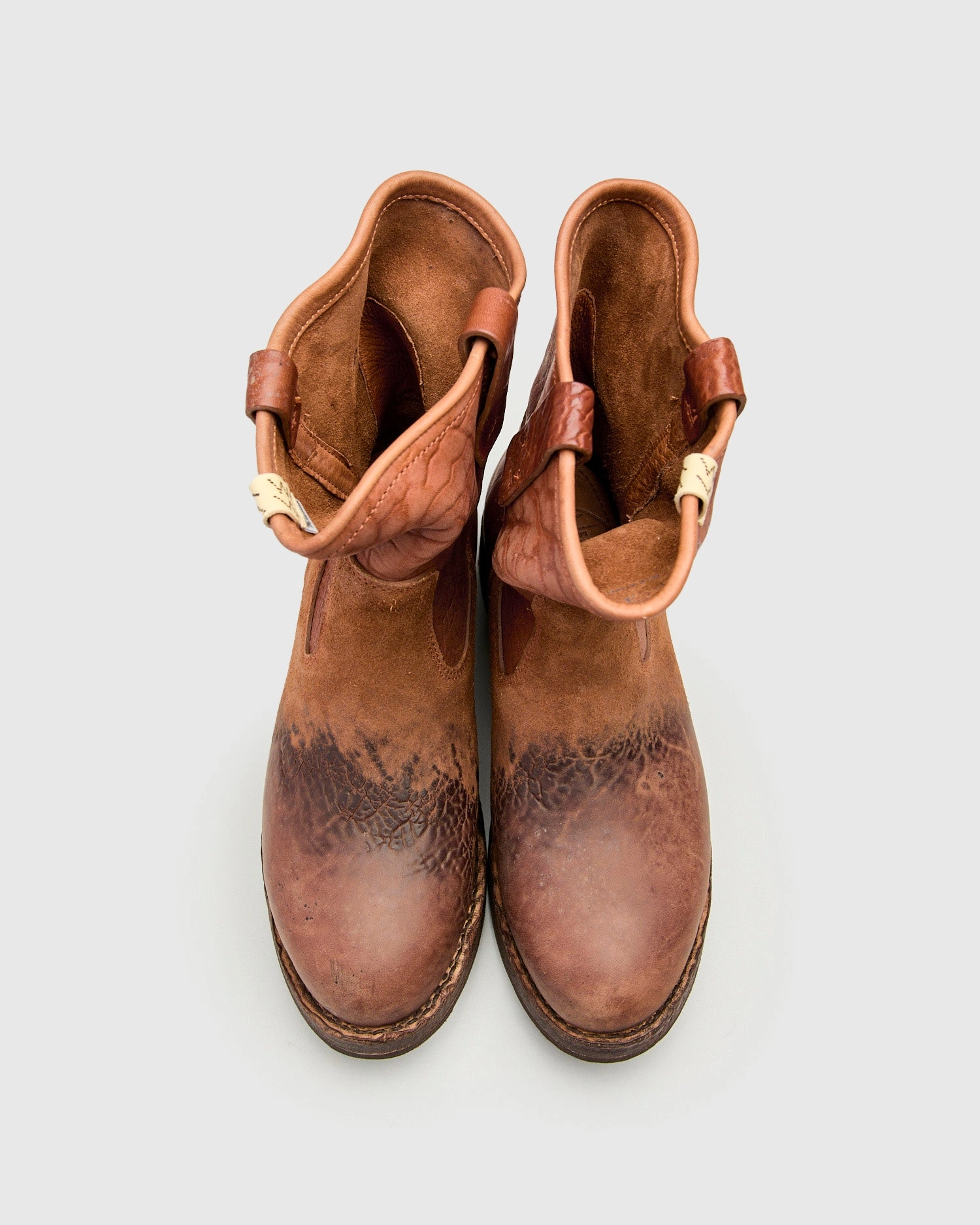 Wabanaki Engineer Boots-Folk in Brown