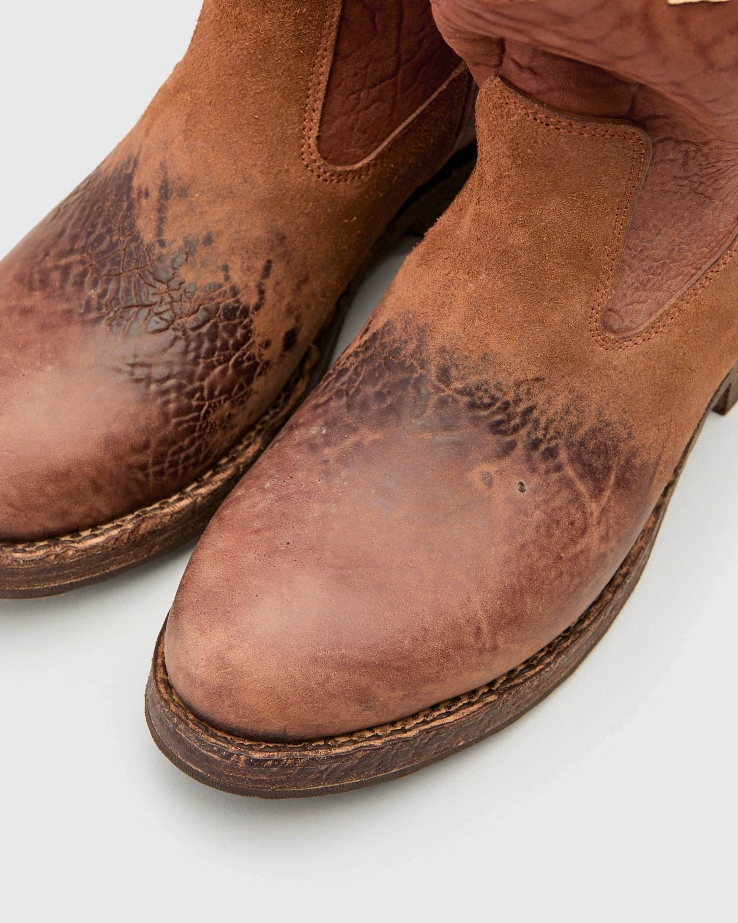 Wabanaki Engineer Boots-Folk in Brown