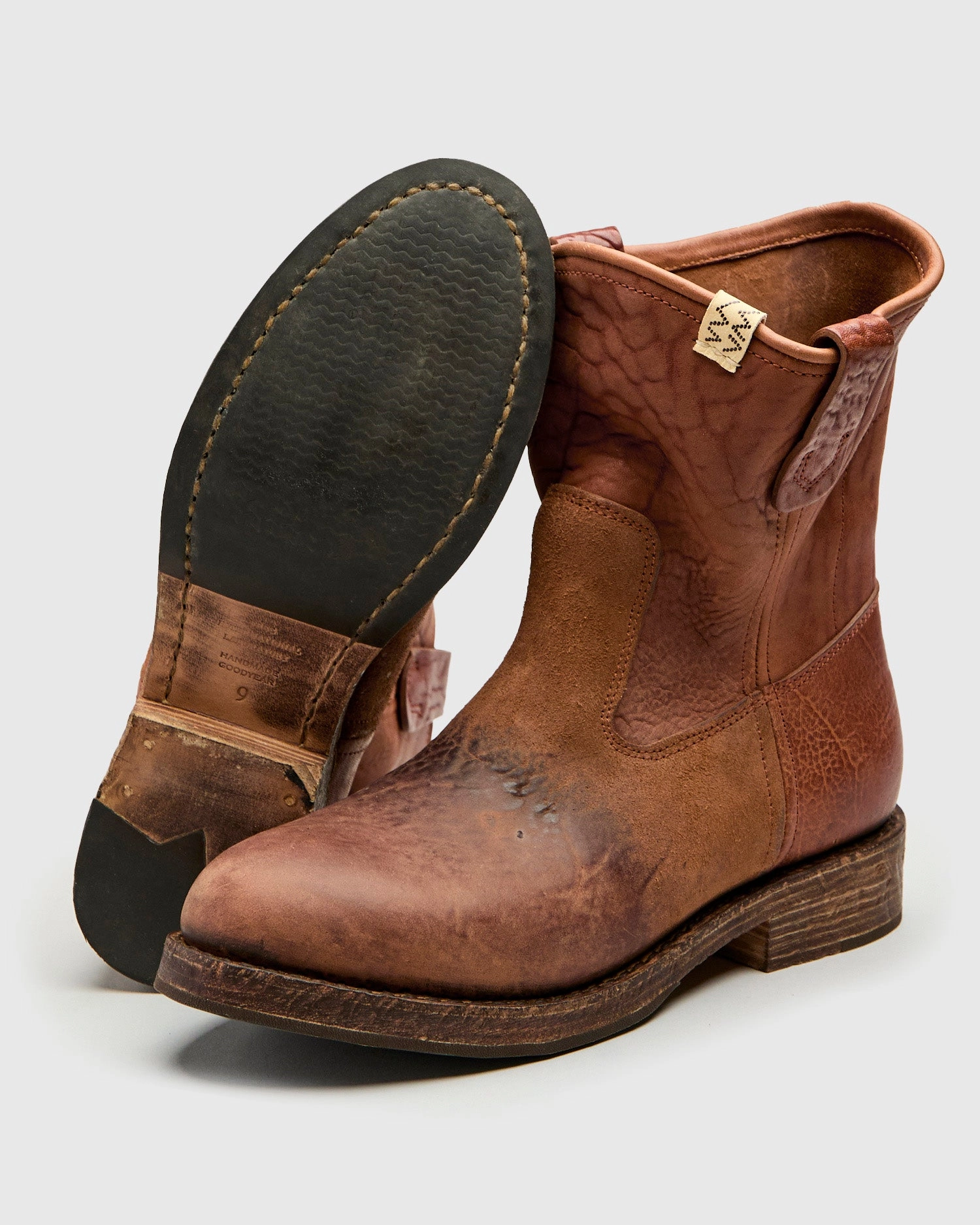 Wabanaki Engineer Boots-Folk in Brown