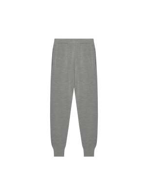 Womens DNA Regenerative Merino Wool Track Pants—grey marl