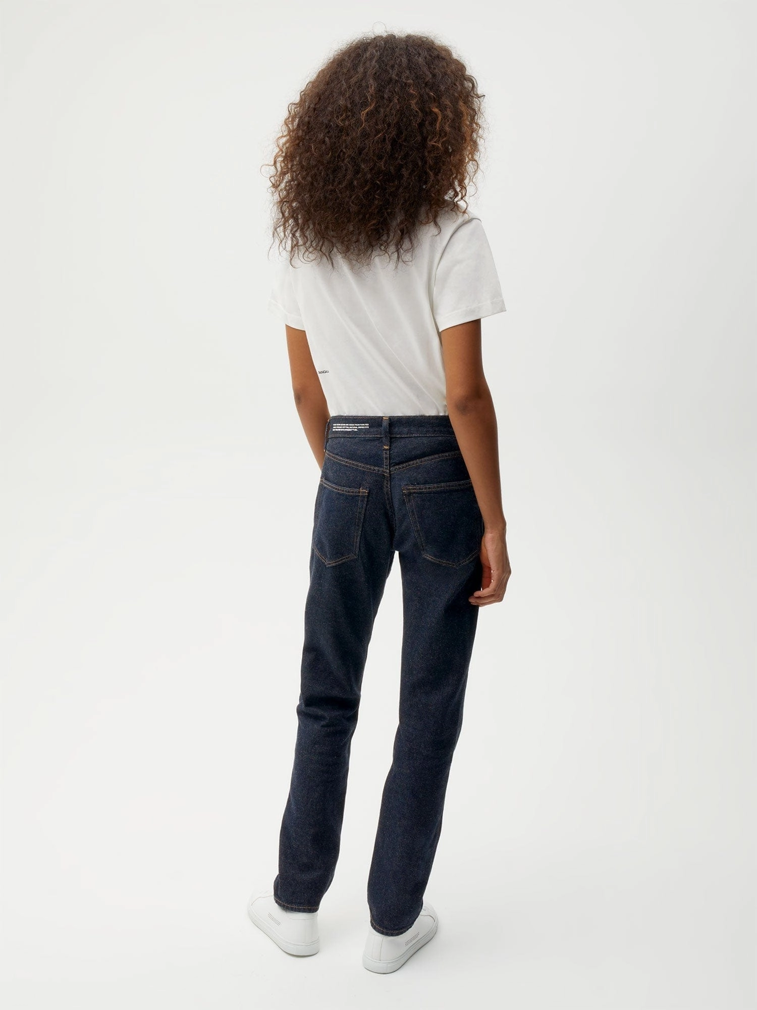 Womens Hemp Denim Straight-Leg Jeans—rinse wash