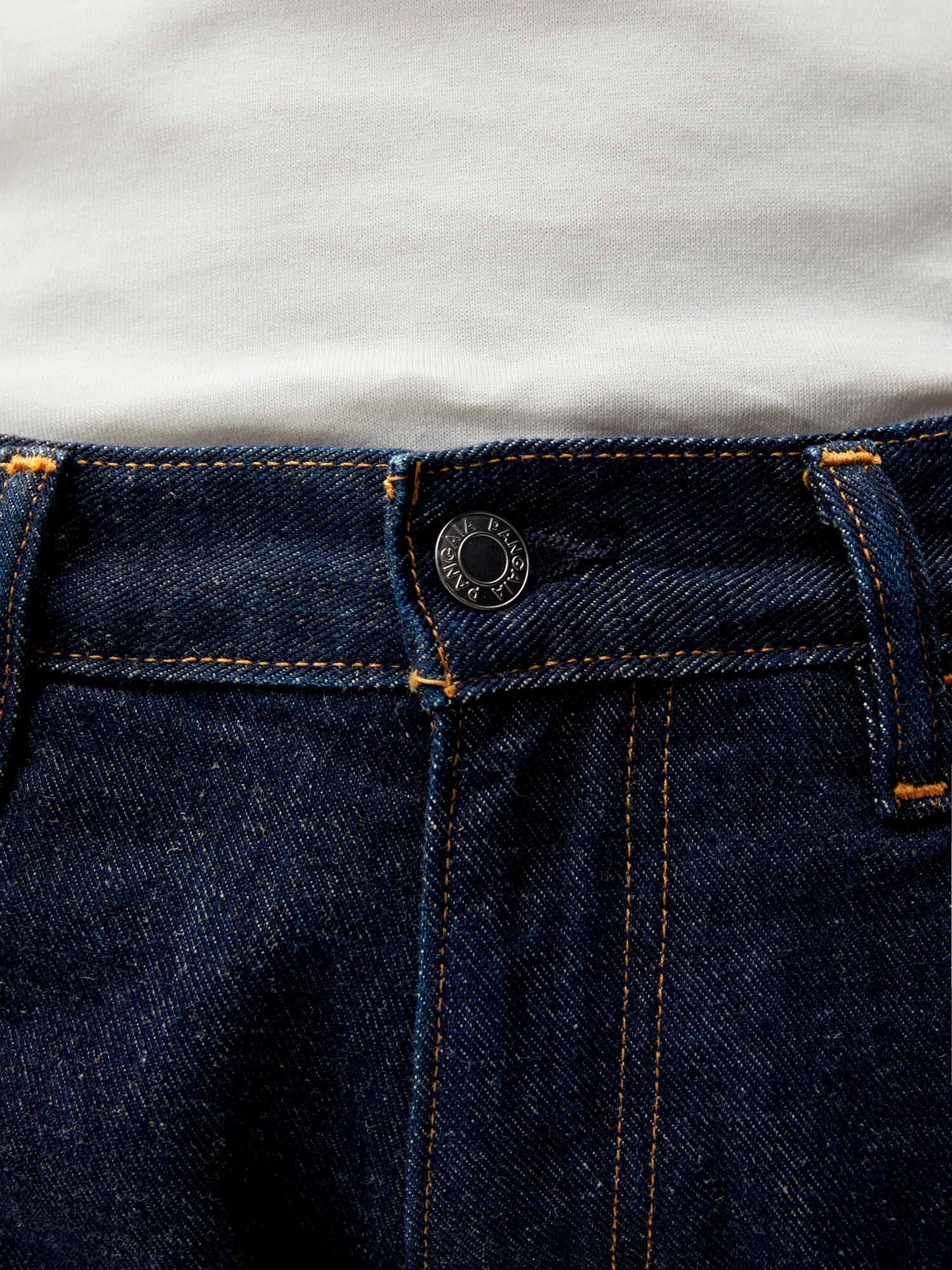 Womens Hemp Denim Straight-Leg Jeans—rinse wash
