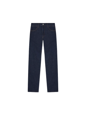 Womens Hemp Denim Straight-Leg Jeans—rinse wash