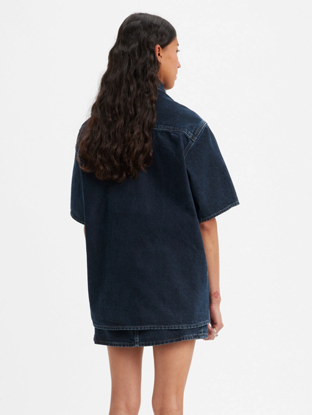 Women's Solid Spread Collar Shirt