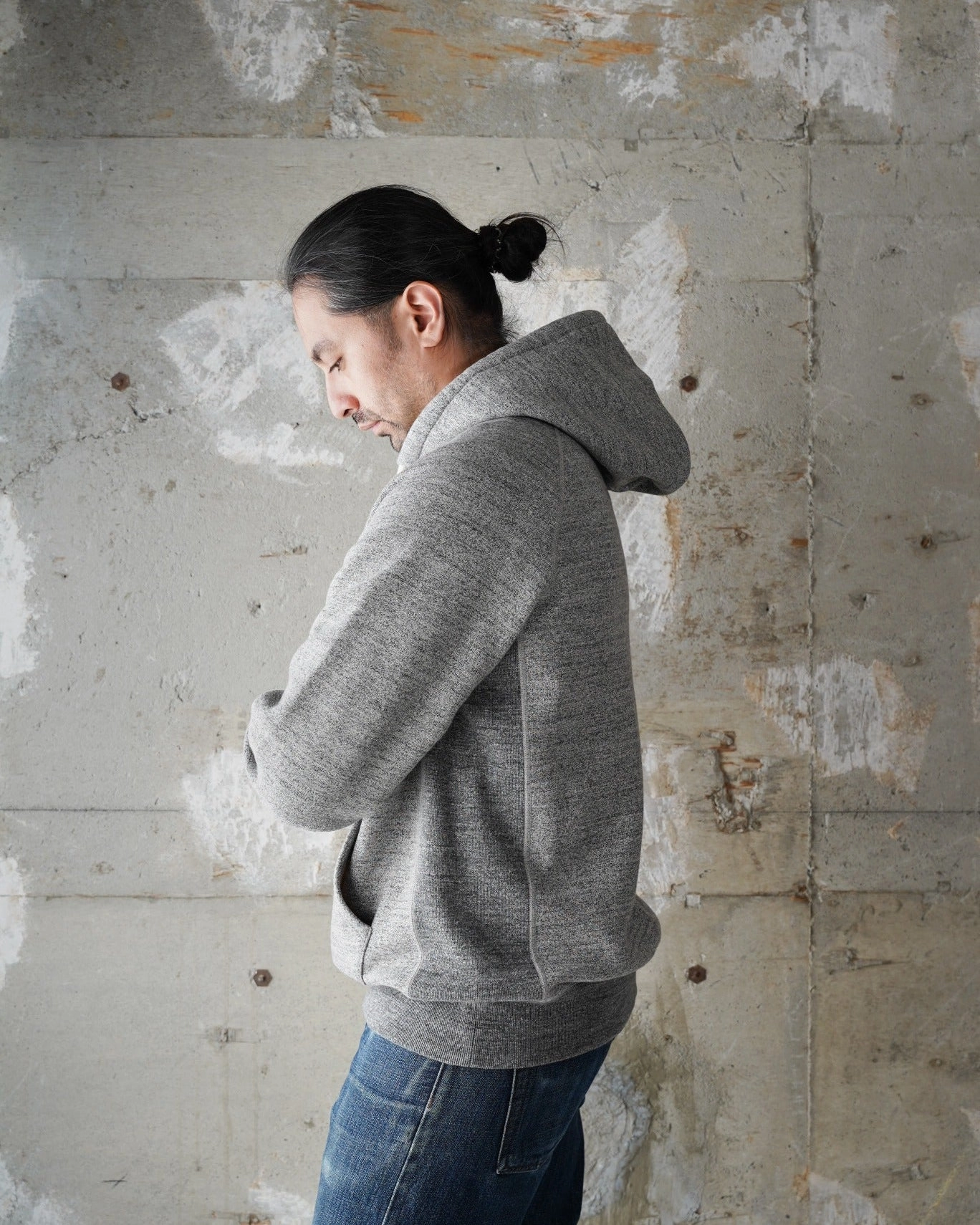 Wonder Looper Fleeced Foxfibre® Pullover Hoodie - Charcoal