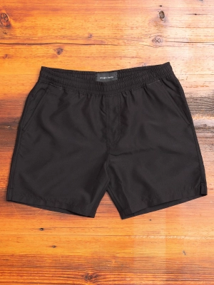Woven Swim Shorts in Black